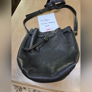 Black small bucket bag
